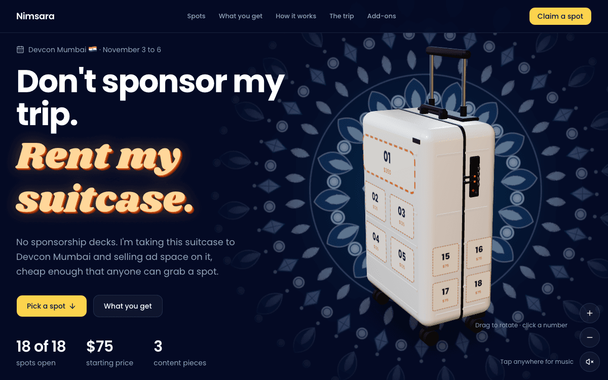 Rent my suitcase screenshot