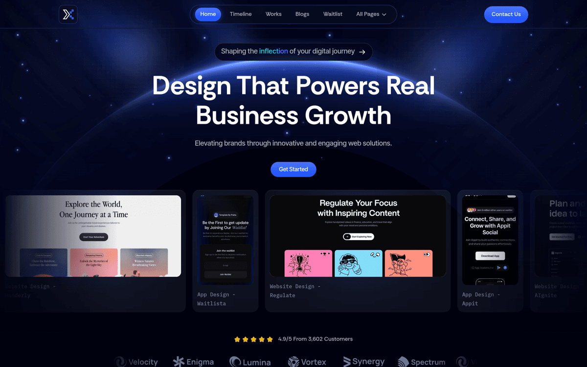 Company Landing Page v2 screenshot